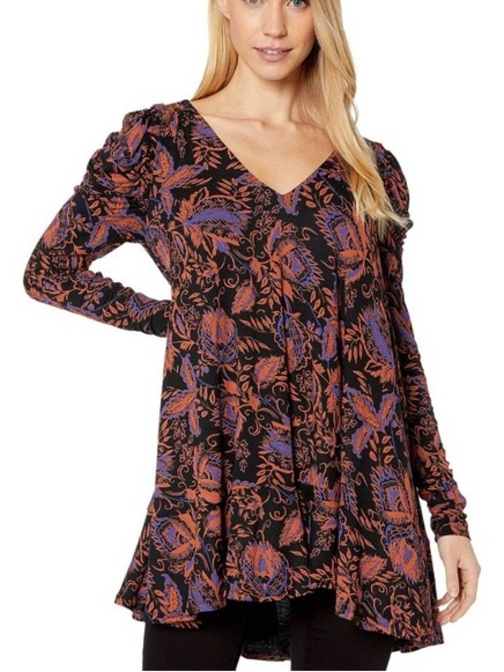 FREE PEOPLE Hello Lover Noir Tunic